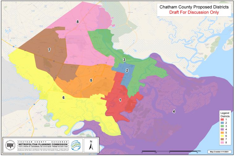 Chatham County Georgia Chatham County District Maps are Changing